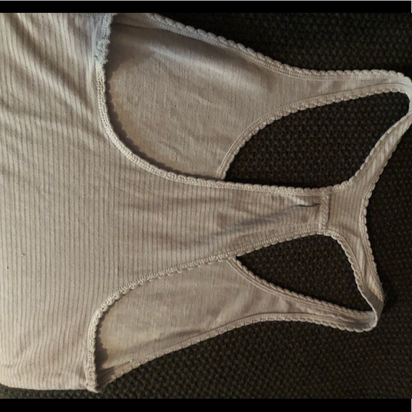 Grey, Ribbed, Racerback Lululemon Tank - Picture 2 of 3